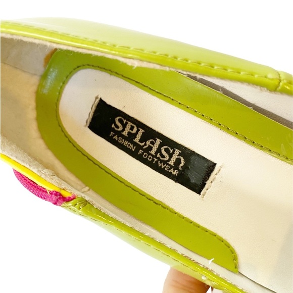 Vintage Y2K Splash Neon Zipper Peep Toe Heels Size 6.5 - Picture 11 of 14